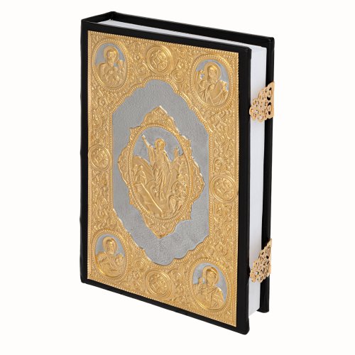 3450113 Евангелие 360х240 кожаный оклад г/пл крышки частичное золочение 3450113 Евангелие 360х240 кожаный оклад г/пл крышки частичное золочение