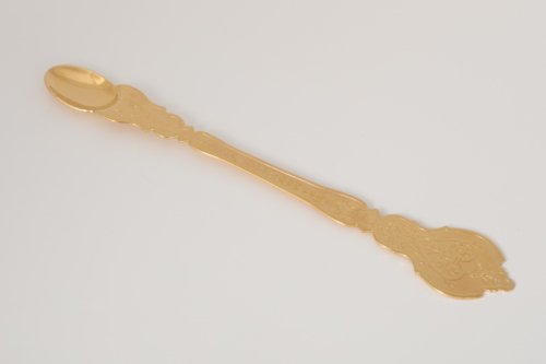 3220053 Лжица мельхиор золочение