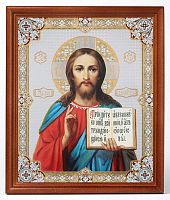 2040025 Икона в деревянной рамке №1 18х24 двойное тиснение
