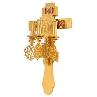 3230009 Трехсвечник пасхальный на кресте № 2 золочение