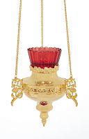 3410130 Лампада подвесная №50 золочение