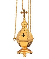 3400027 Кадило шестигранное золочение