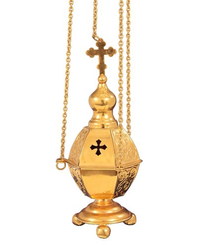 3400027 Кадило шестигранное золочение 3400027 Кадило шестигранное золочение