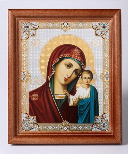 2040040 Икона в деревянной рамке №1 11х13 двойное тиснение 2040040 Икона в деревянной рамке №1 11х13 двойное тиснение
