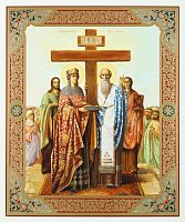 Икона на дерев. планшете 30х40 дв.тиснен, ДСП, ПВХ, Праздники №2 (к-т 13 шт)