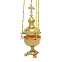 3400082 Кадило круглое большое латунь