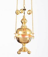 3400022 Кадило круглое малое золочение с позвонцами