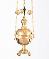 3400011 Кадило круглое большое золочение с позвонцами