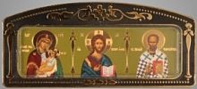 2270048 Икона в пластмассовой рамке 3х8,5 тройная с липкой лентой